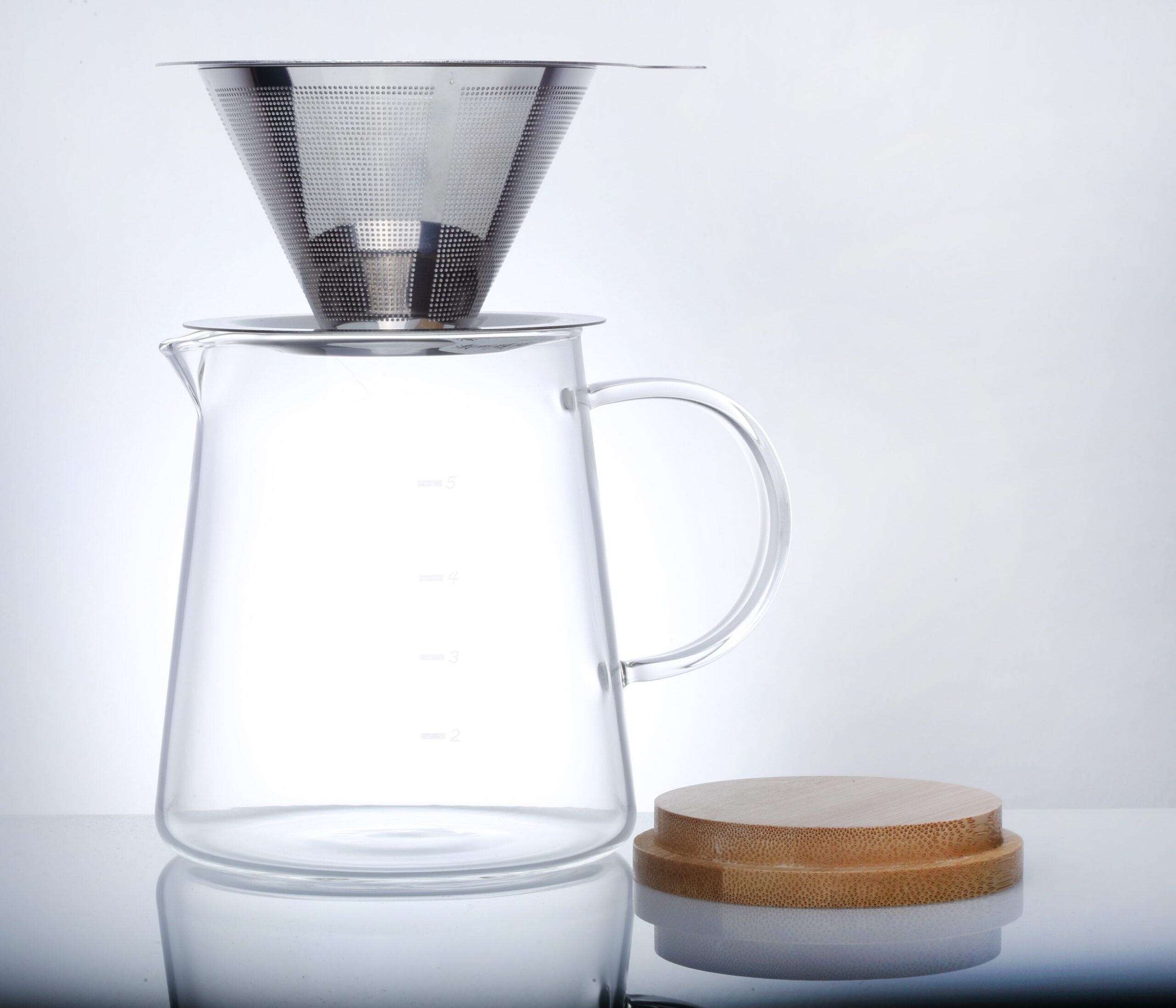 コーヒーサーバー（竹蓋付き）ステンレス・コーヒードリッパー